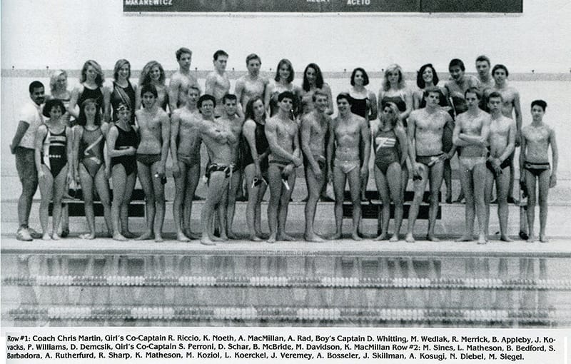 1988-1989 Girls Swimming and Diving Team