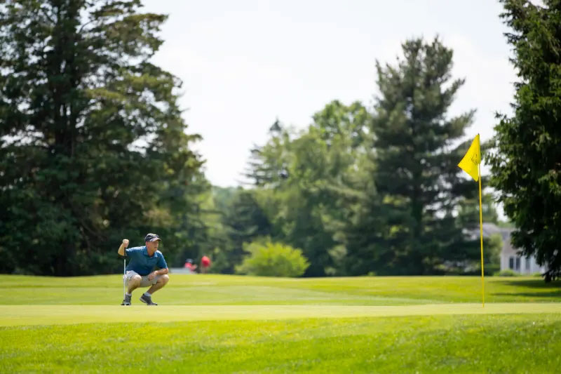 Golfer on the Peddie golf course