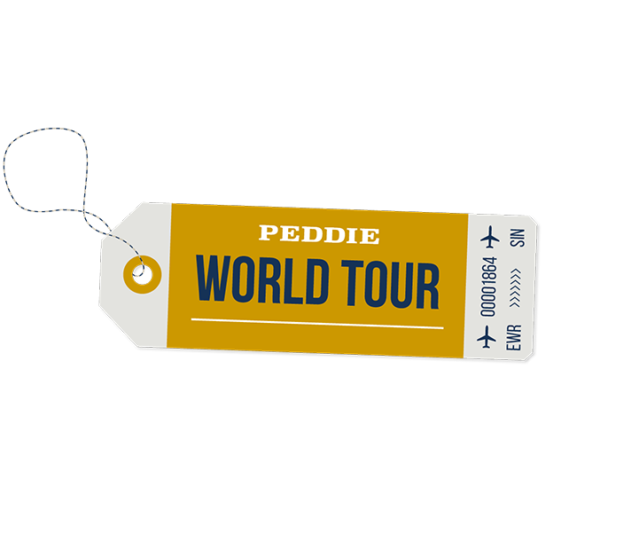 Peddie World Tour tag logo