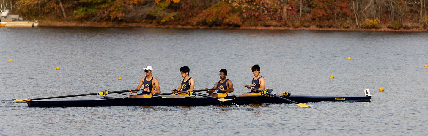 Rowers With Fall Scenary