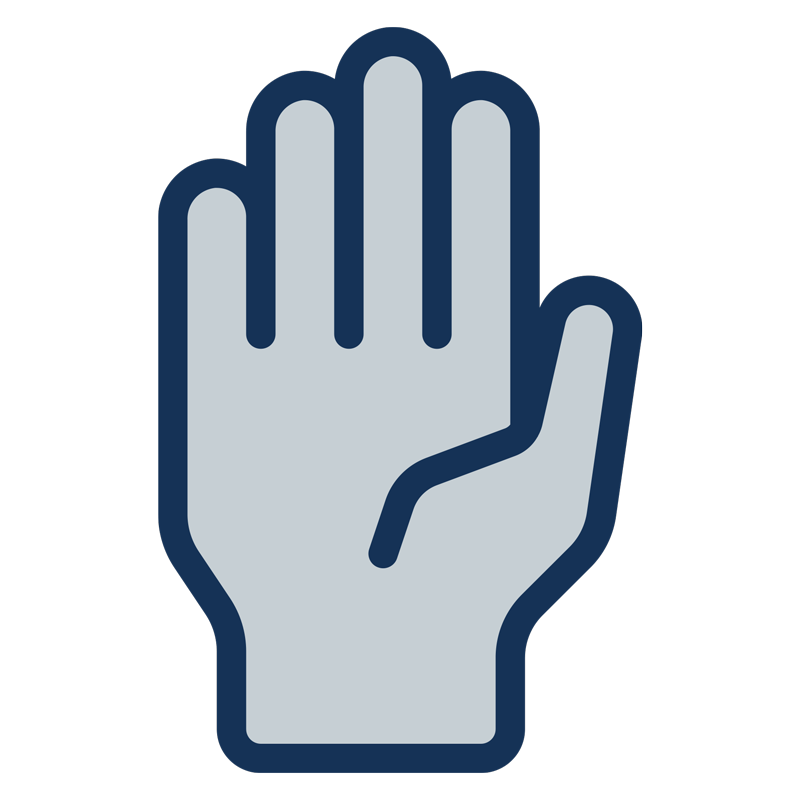 Raised hand icon