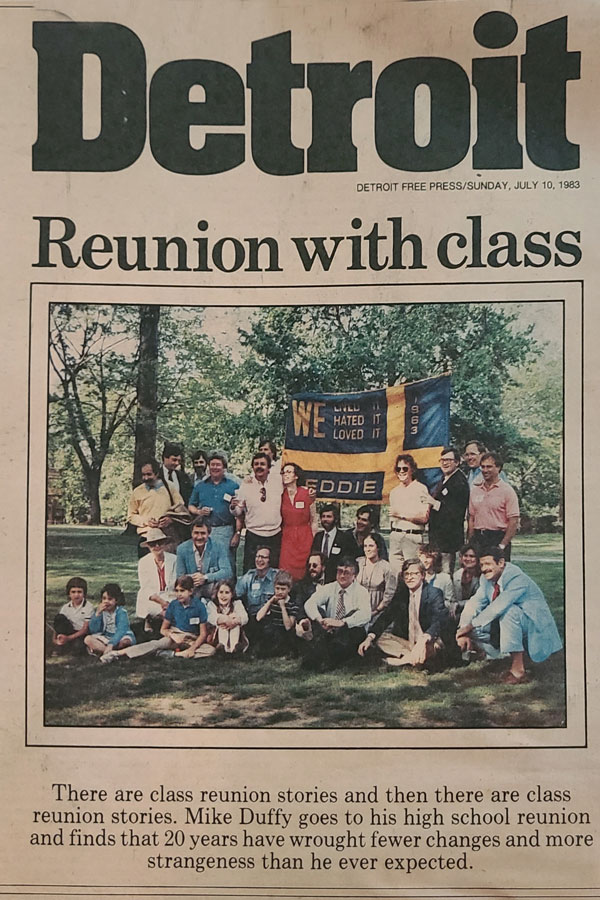 Detriot Free Press Class of '63 Reunion article