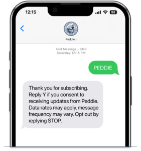 Text alert phone mockup