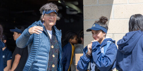 Head Coach, Barb Grudt: Varsity Girls Rowing Image