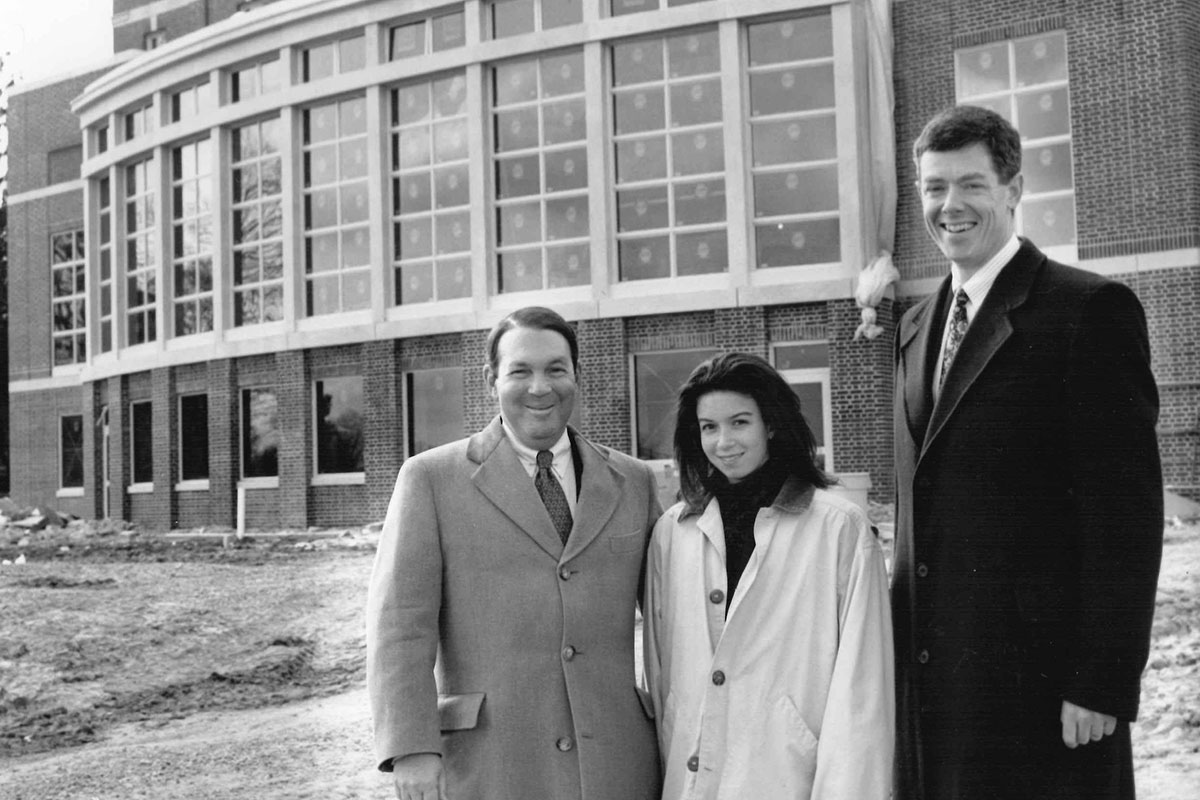 Peter Quinn with Stephen and Christine Brown in 1984