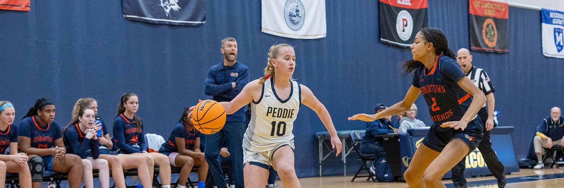 Ella Ingram handles the basketball