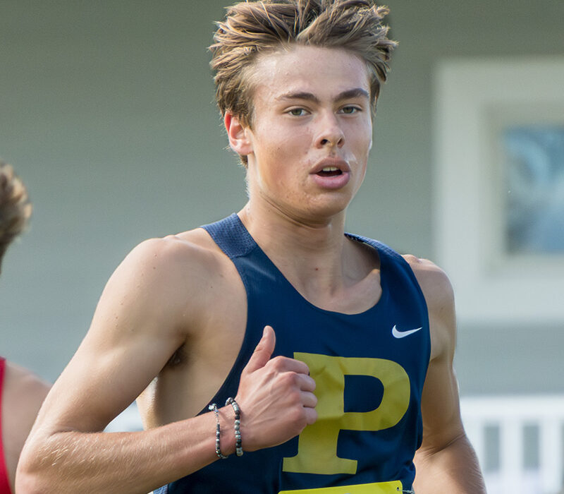 Elie Meyer of Peddie varsity cross country places first in Pennington Invitational