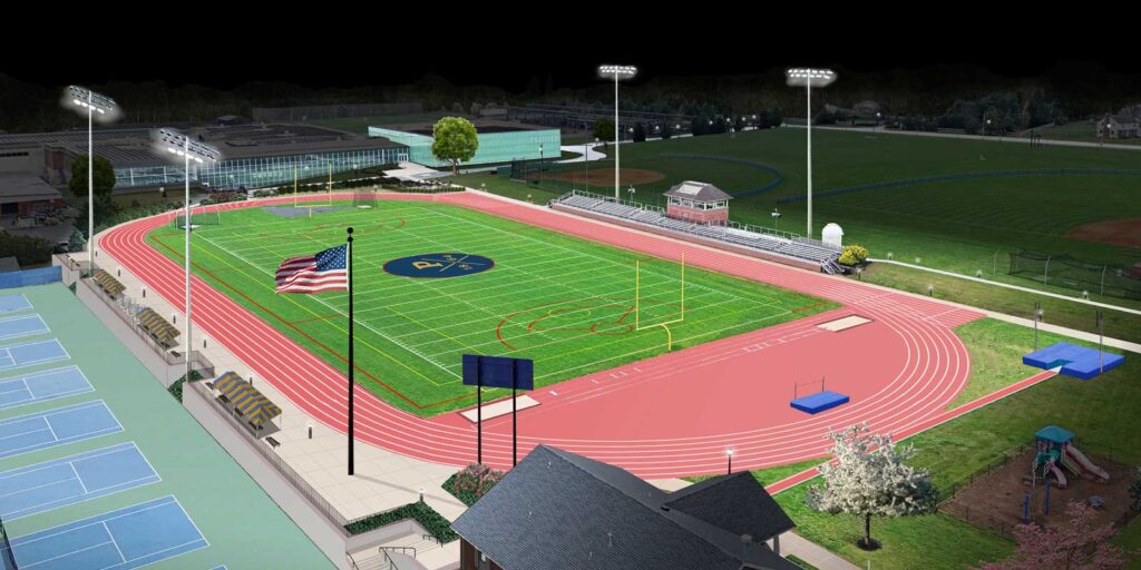 Peddie Stadium Rendering Night
