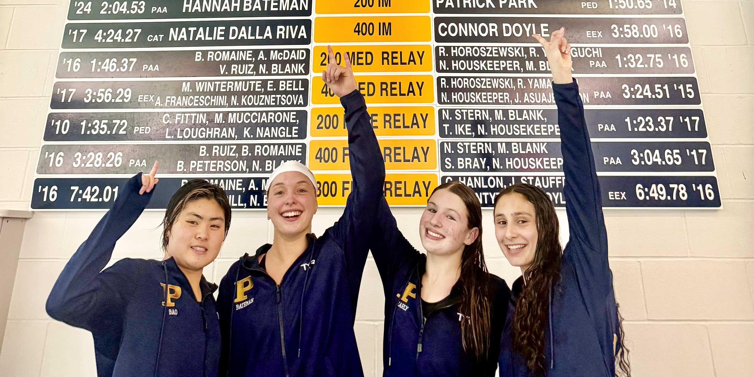 Girls Swimming 2025-2026 200 Medley Team