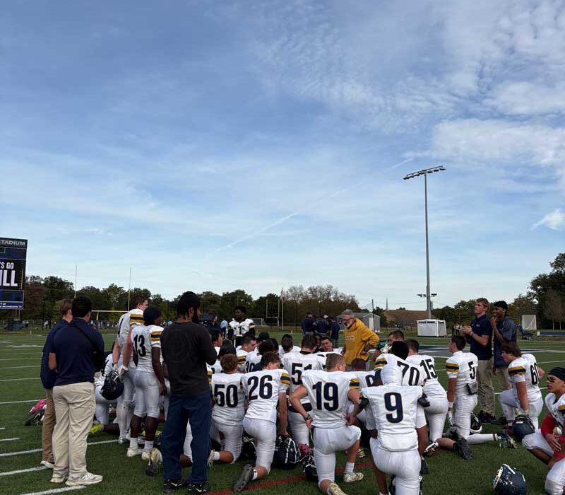 Peddie varsity football earned a thrilling 25-22 road victory over The Hill School on October 10, 2026.